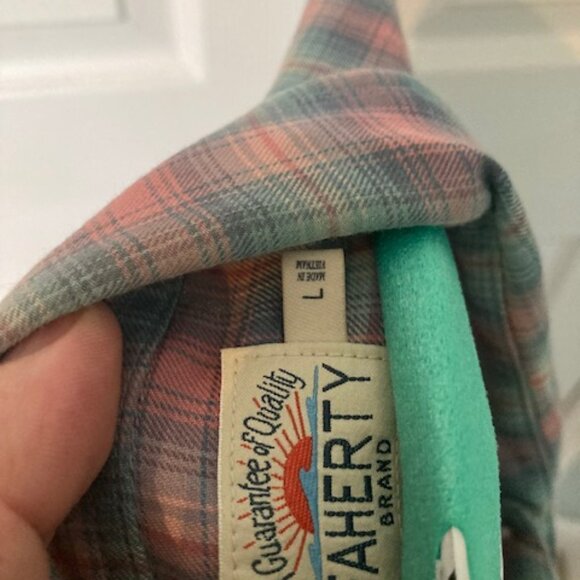 Faherty Mens Long Sleeve plaid soft button down - Picture 3 of 3